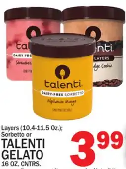 C Town TALENTI GELATO 16 OZ. CNTRS offer