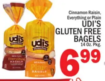 C Town UDI'S GLUTEN FREE BAGELS offer