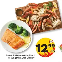 Weis Markets Frozen Sockeye Salmon Fillets or Dungeness Crab Clusters offer