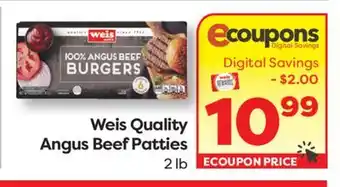 Weis Markets Weis Quality Angus Beef Patties offer