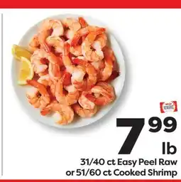 Weis Markets 31/40 ct Easy Peel Raw or 51/60 ct Cooked Shrimp offer