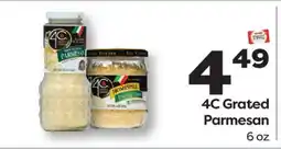 Weis Markets 4C Grated Parmesan offer