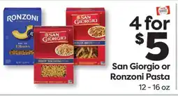 Weis Markets San Giorgio or Ronzoni Pasta offer