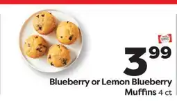Weis Markets Blueberry or Lemon Blueberry Muffins offer