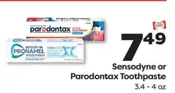 Weis Markets Sensodyne or Parodontax Toothpaste offer