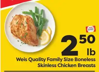 Weis Markets Weis Quality Family Size Boneless Skinless Chicken Breasts offer