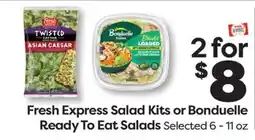 Weis Markets Fresh Express Salad Kits or Bonduelle Ready To Eat Salads offer