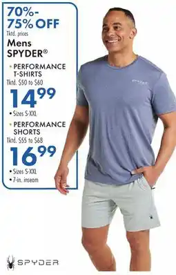 Boscov's Mens SPYDER PERFORMANCE T-SHIRTS offer
