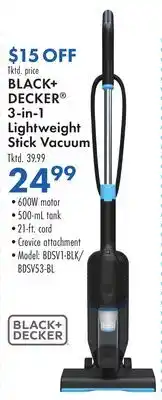 Boscov's BLACK+DECKER 3-in-1 Lightweight Stick Vacuum offer