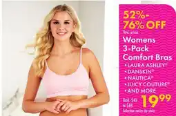 Boscov's Womens 3-Pack Comfort Bras offer