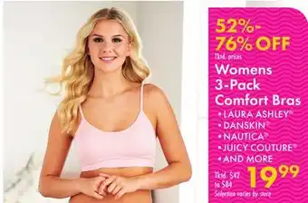 Boscov's Womens 3-Pack Comfort Bras offer