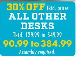 Boscov's ALL OTHER DESKS offer