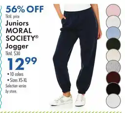 Boscov's Juniors MORAL SOCIETY Jogger offer