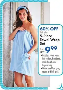 Boscov's 5-Piece Towel Wrap Set offer