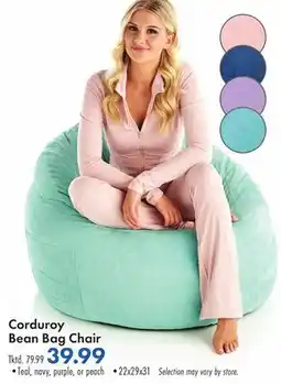 Boscov's Corduroy Bean Bag Chair offer