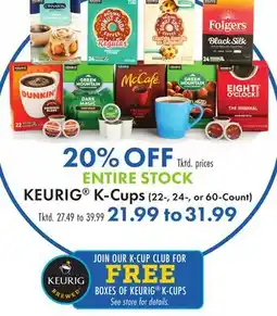 Boscov's ENTIRE STOCK KEURIG K-Cups offer