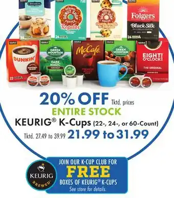 Boscov's ENTIRE STOCK KEURIG K-Cups offer