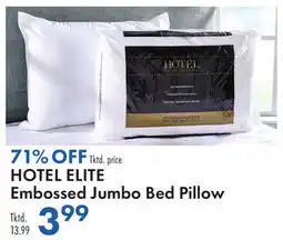 Boscov's HOTEL ELITE Embossed Jumbo Bed Pillow offer