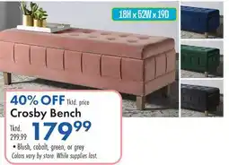 Boscov's Crosby Bench offer