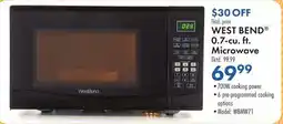 Boscov's WEST BEND 0.7-cu. ft. Microwave offer
