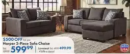 Boscov's Harper 2-Piece Sofa Chaise offer