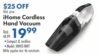 Boscov's iHome Cordless Hand Vacuum offer