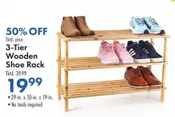 Boscov's 3-Tier Wooden Shoe Rack offer