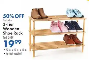 Boscov's 3-Tier Wooden Shoe Rack offer