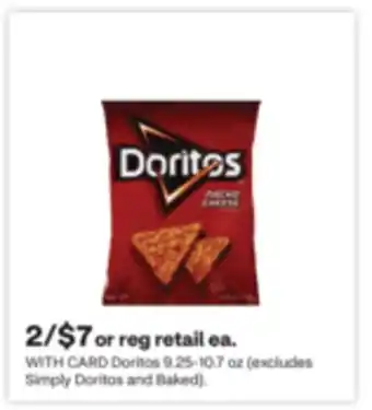 CVS Doritos 9.25-10.7 oz (excludes Simply Doritos and Baked) offer