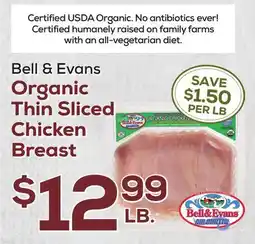 DeCicco & Sons Bell & Evans Organic Thin Sliced Chicken Breast offer