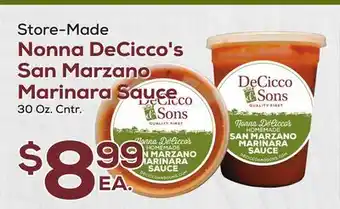 DeCicco & Sons Nonna DeCicco's San Marzano Marinara Sauce offer