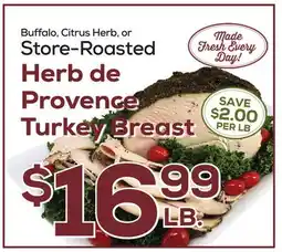 DeCicco & Sons Store-Roasted Herb de Provence Turkey Breast offer