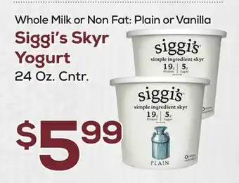 DeCicco & Sons Siggi's Skyr Yogurt offer