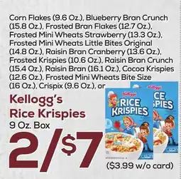 DeCicco & Sons Kellogg's Rice Krispies 9 Oz. Box offer