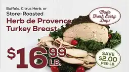 DeCicco & Sons Buffalo, Citrus Herb, or Store-Roasted Herb de Provence Turkey Breast offer