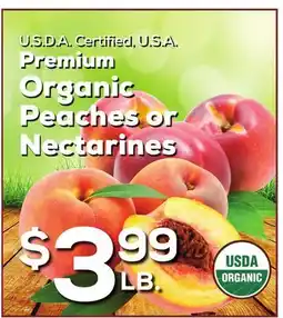 DeCicco & Sons Premium Organic Peaches or Nectarines offer