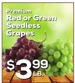 DeCicco & Sons Premium Red or Green Seedless Grapes offer