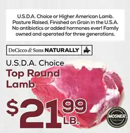 DeCicco & Sons Top Round Lamb offer