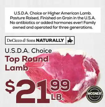 DeCicco & Sons Top Round Lamb offer