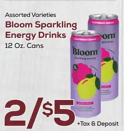 DeCicco & Sons Assorted Varieties Bloom Sparkling Energy Drinks offer