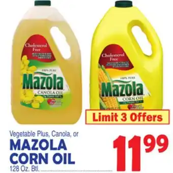 Bravo Supermarkets MAZOLA CORN OIL offer