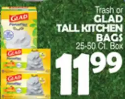 Bravo Supermarkets GLAD TALL KITCHEN BAGS offer