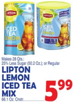 Bravo Supermarkets LIPTON LEMON ICED TEA MIX offer