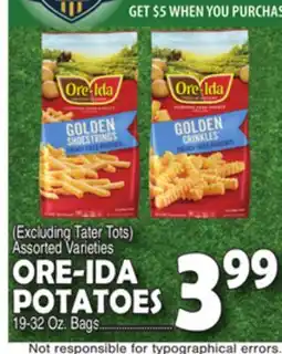 Bravo Supermarkets ORE-IDA POTATOES offer