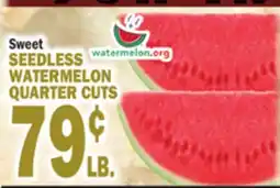 Bravo Supermarkets Sweet SEEDLESS WATERMELON QUARTER CUTS offer