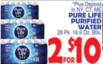 Bravo Supermarkets PURE LIFE PURIFIED WATER offer