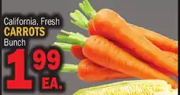 Bravo Supermarkets California, Fresh CARROTS offer