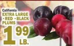 Bravo Supermarkets EXTRA LARGE • RED • BLACK PLUMS offer