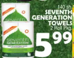 Bravo Supermarkets SEVENTH GENERATION TOWELS offer