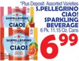 Bravo Supermarkets S.PELLEGRINO CIAO! SPARKLING BEVERAGE offer